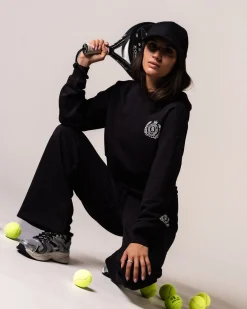 Cropped Hoodie Loopback Black