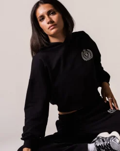 Cropped Hoodie Loopback Black