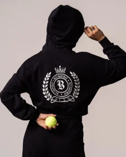 Cropped Hoodie Loopback Black