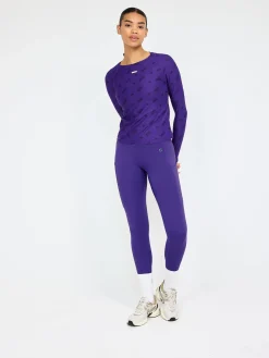 Dea Long Sleeve Crazy Indigo/Logo Print
