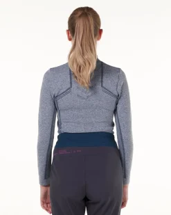 Dry Ctrl Seamless LS Blue Melange