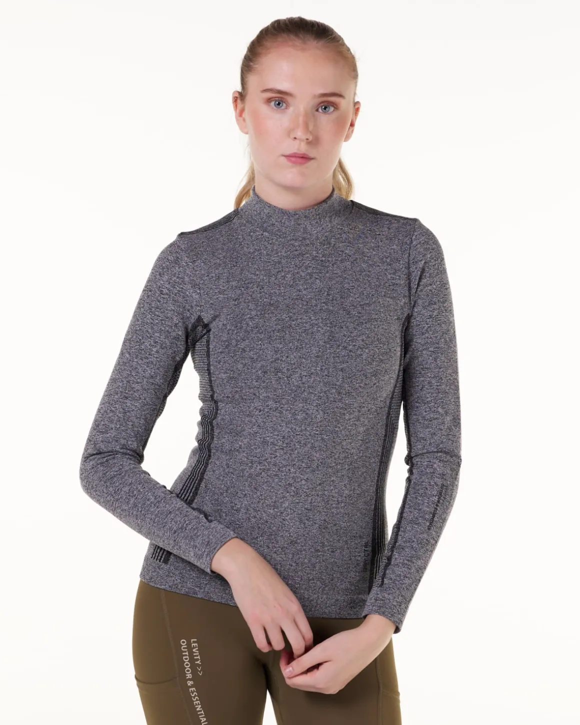 Dry Ctrl Seamless LS Grey Melange