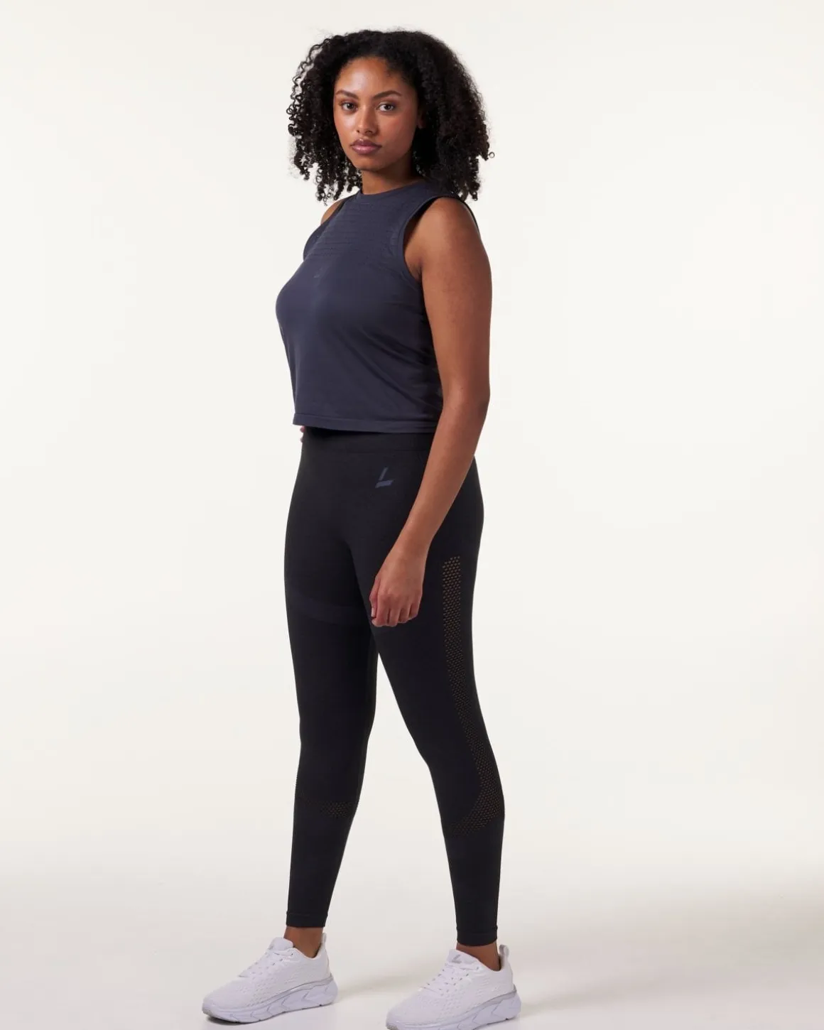 Eclipse Mesh Seamless Tights Blue Ink Marl 2-PACK