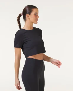 Elemental Crop Tee Black