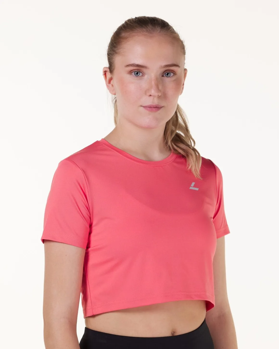 Essential Crop T-shirt Black+Blue+Green+Pink+White 5-PACK