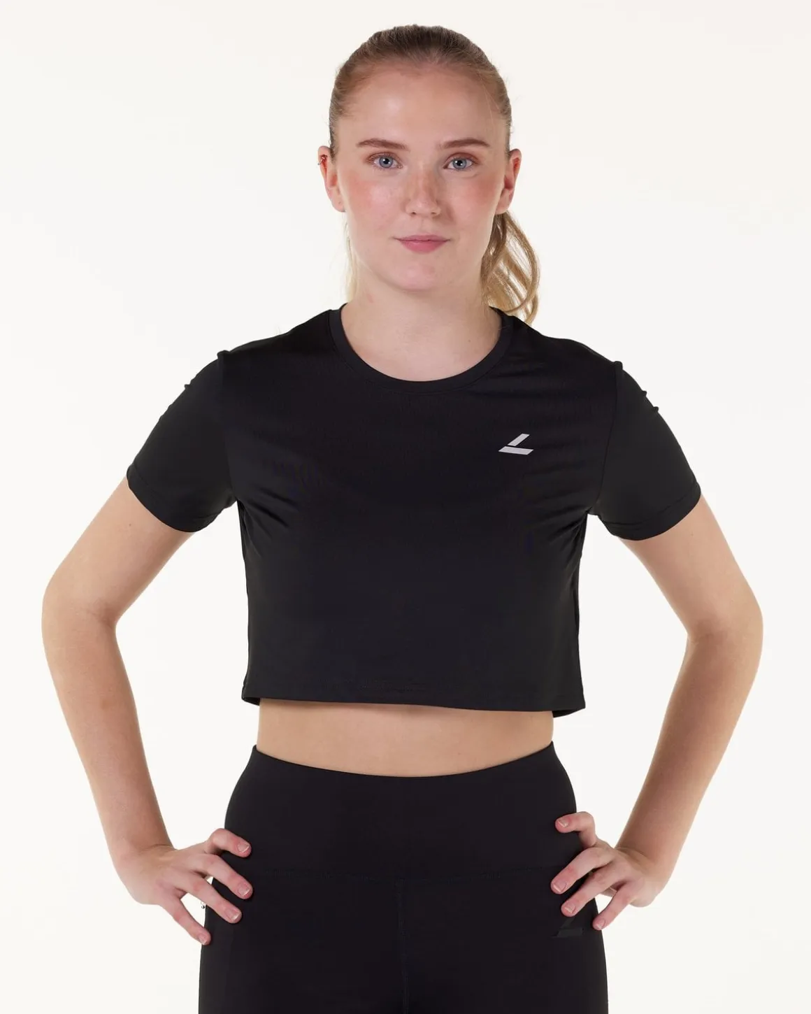 Essential Crop T-shirt Black+Blue+Green+Pink+White 5-PACK