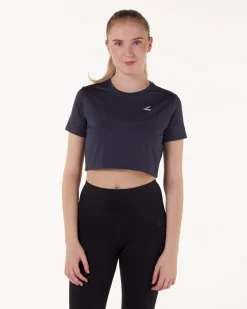 Essential Crop T-shirt Blue Ink