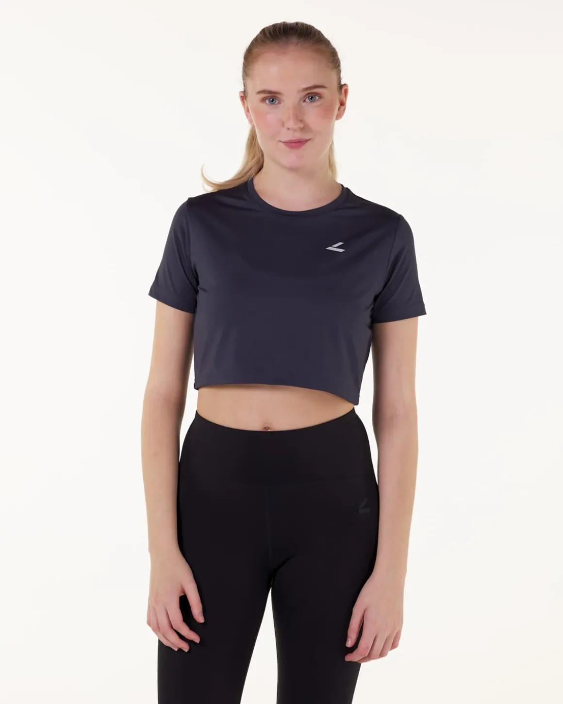 Essential Crop T-shirt Blue Ink
