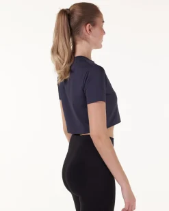 Essential Crop T-shirt Blue Ink