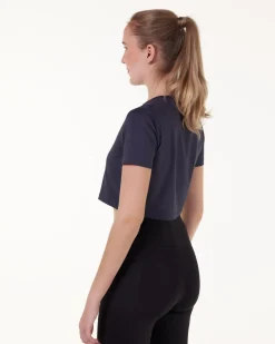 Essential Crop T-shirt Blue Ink
