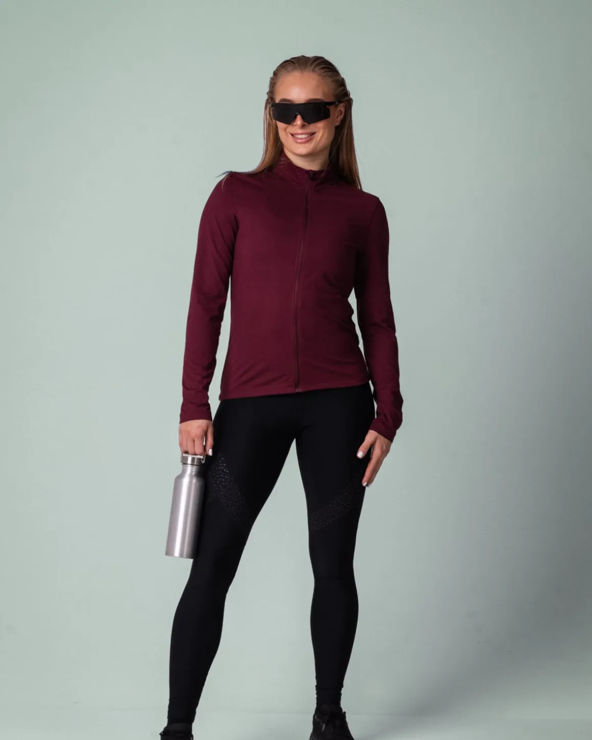 Essential Full Zip Jacket Burgundy