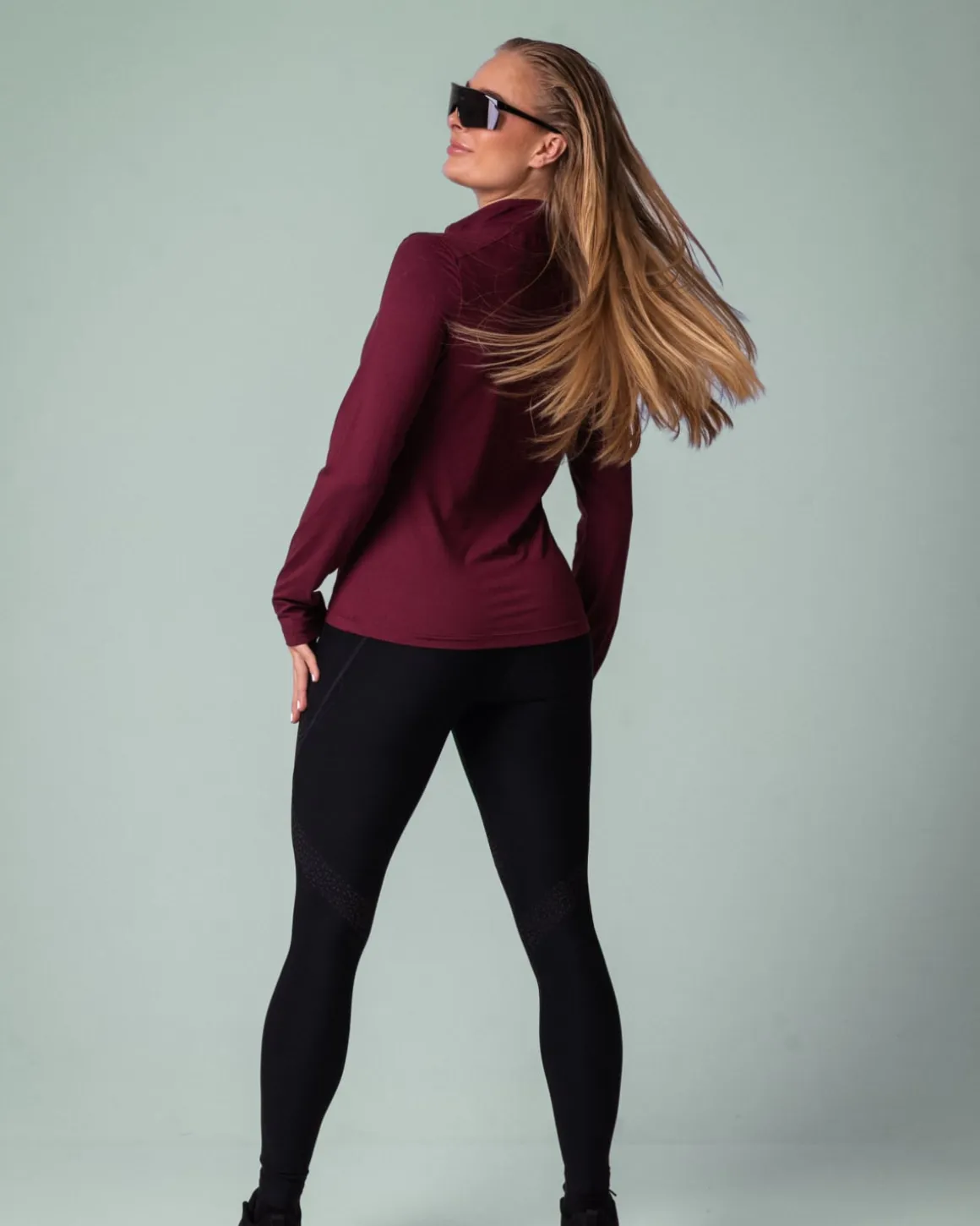 Essential Full Zip Jacket Burgundy