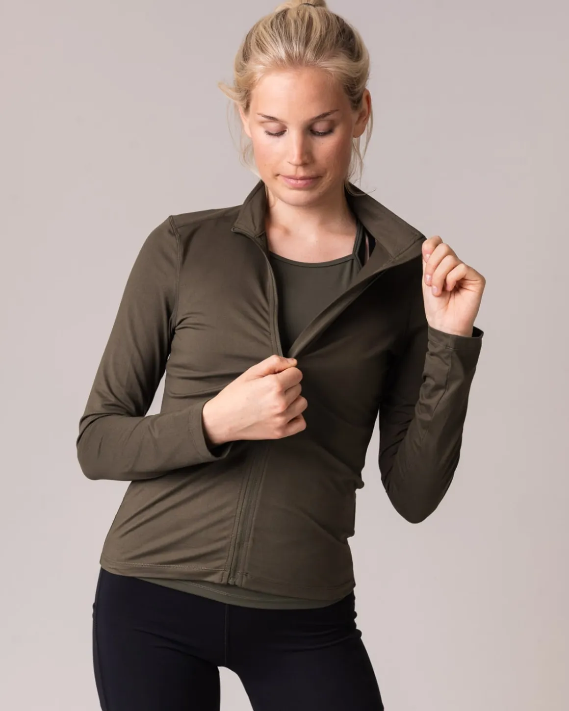 Essential Full Zip Jacket Green Forest
