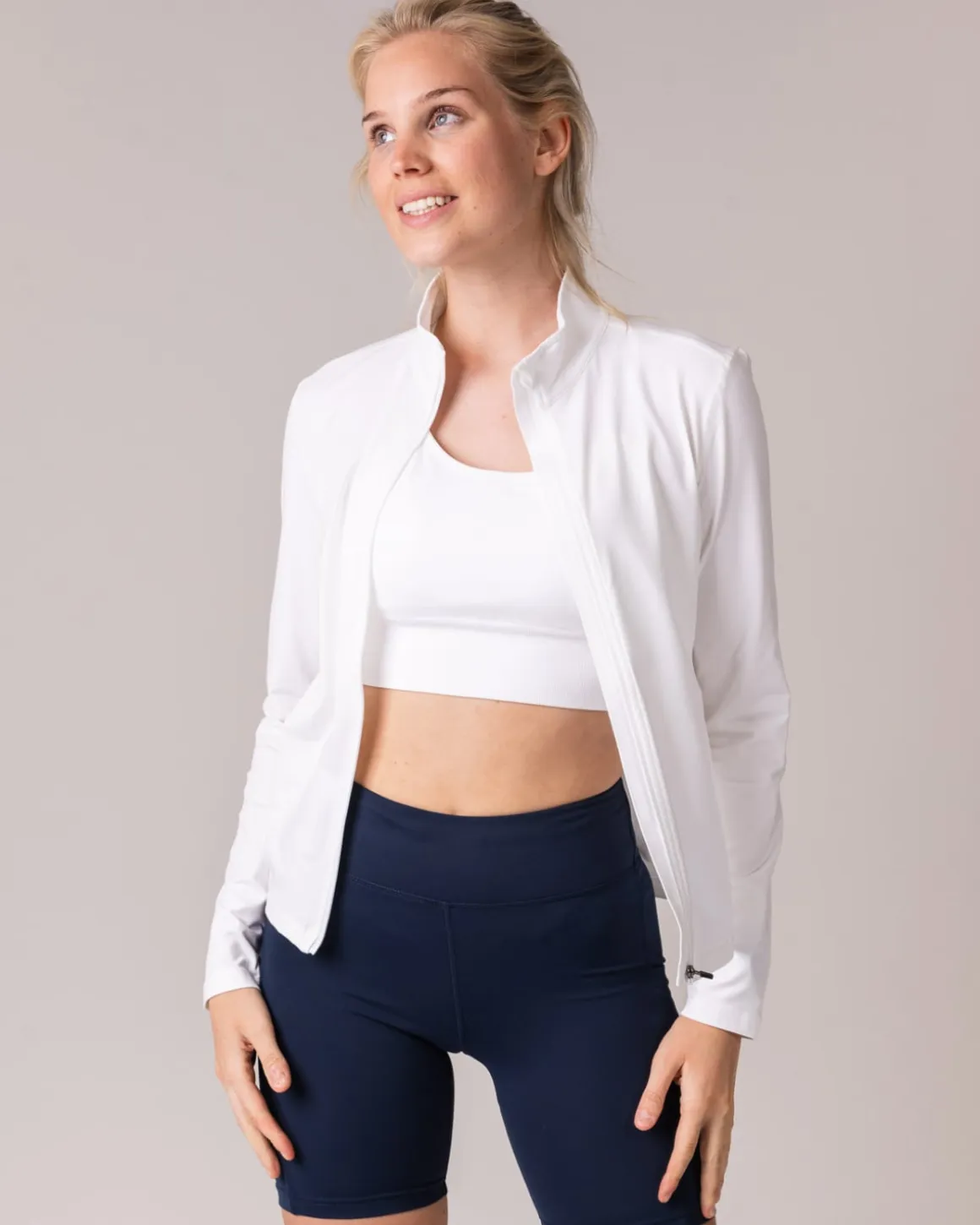 Essential Full Zip Jacket White