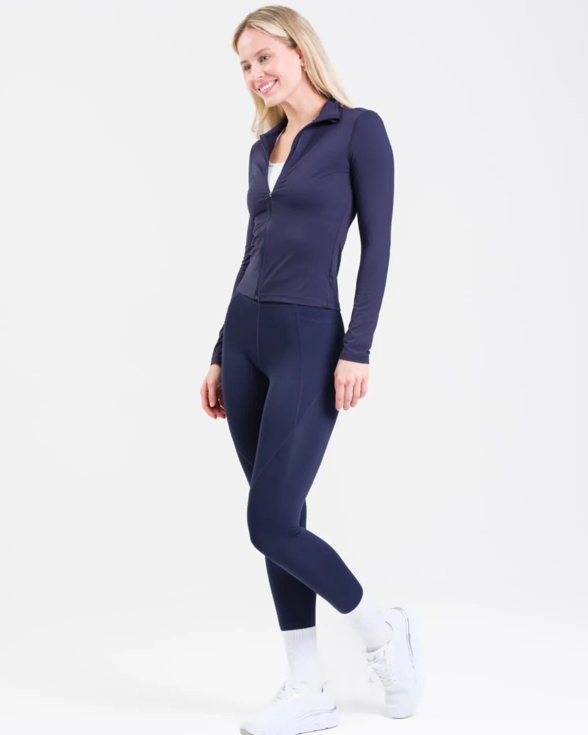 Essential Full Zip Sweater Blue Navy