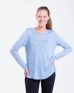 Essential Marl Long Sleeve Blue Soft Marl