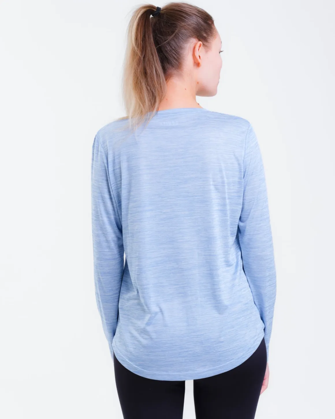 Essential Marl Long Sleeve Blue Soft Marl