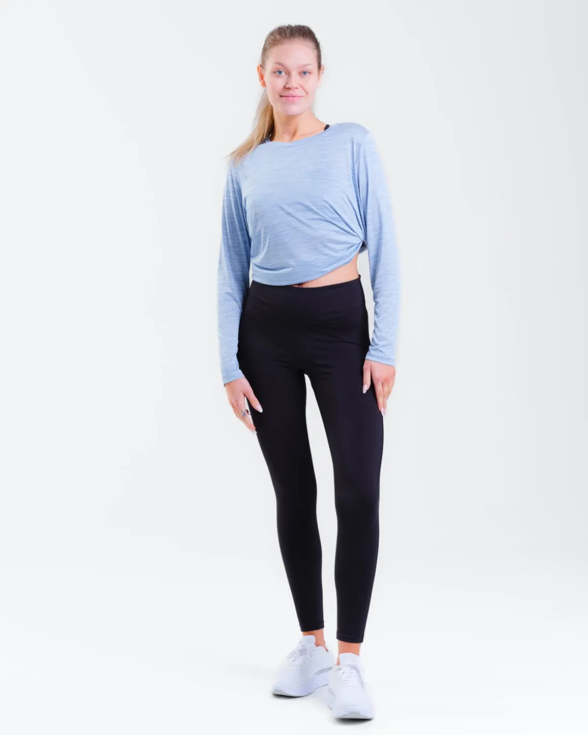 Essential Marl Long Sleeve Blue Soft Marl