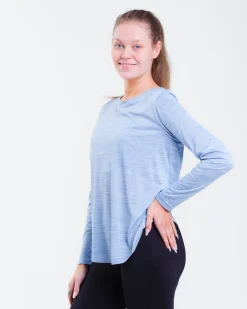 Essential Marl Long Sleeve Blue Soft Marl