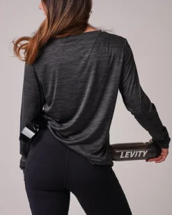 Essential Marl Long Sleeve Dark Grey Marl