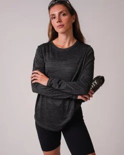 Essential Marl Long Sleeve Dark Grey Marl
