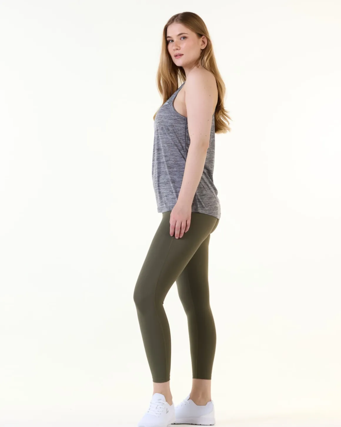 Essential Marl Tank Top Grey Marl