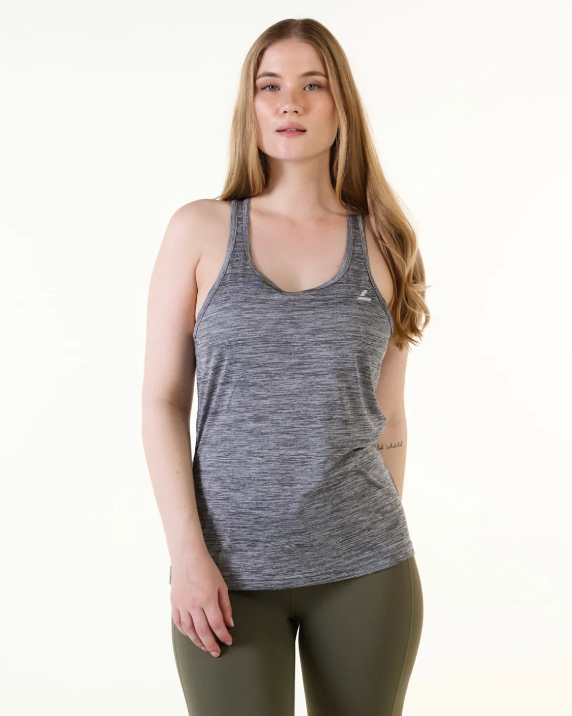 Essential Marl Tank Top Grey Marl