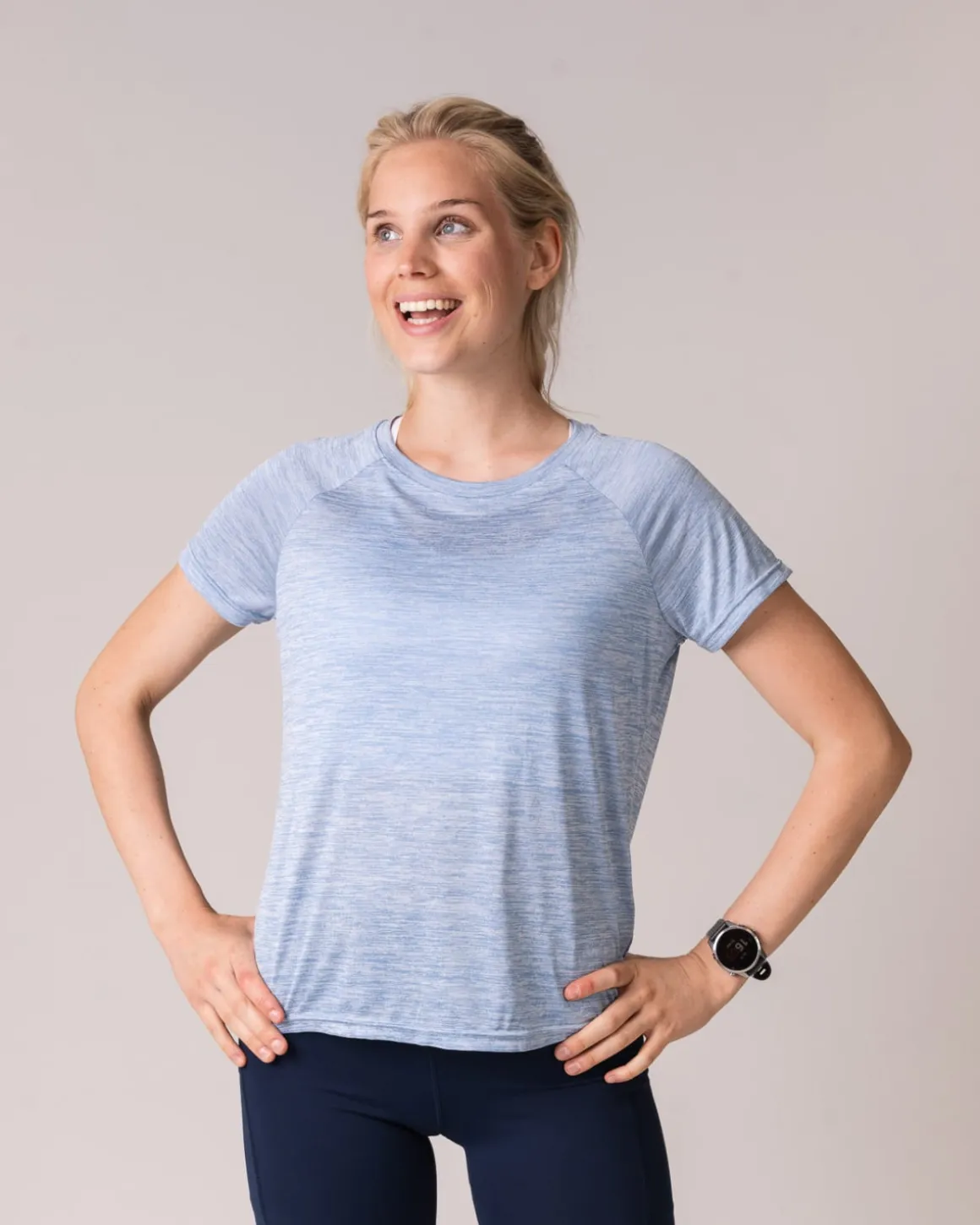 Essential Marl T-shirt Blue Airy Marl
