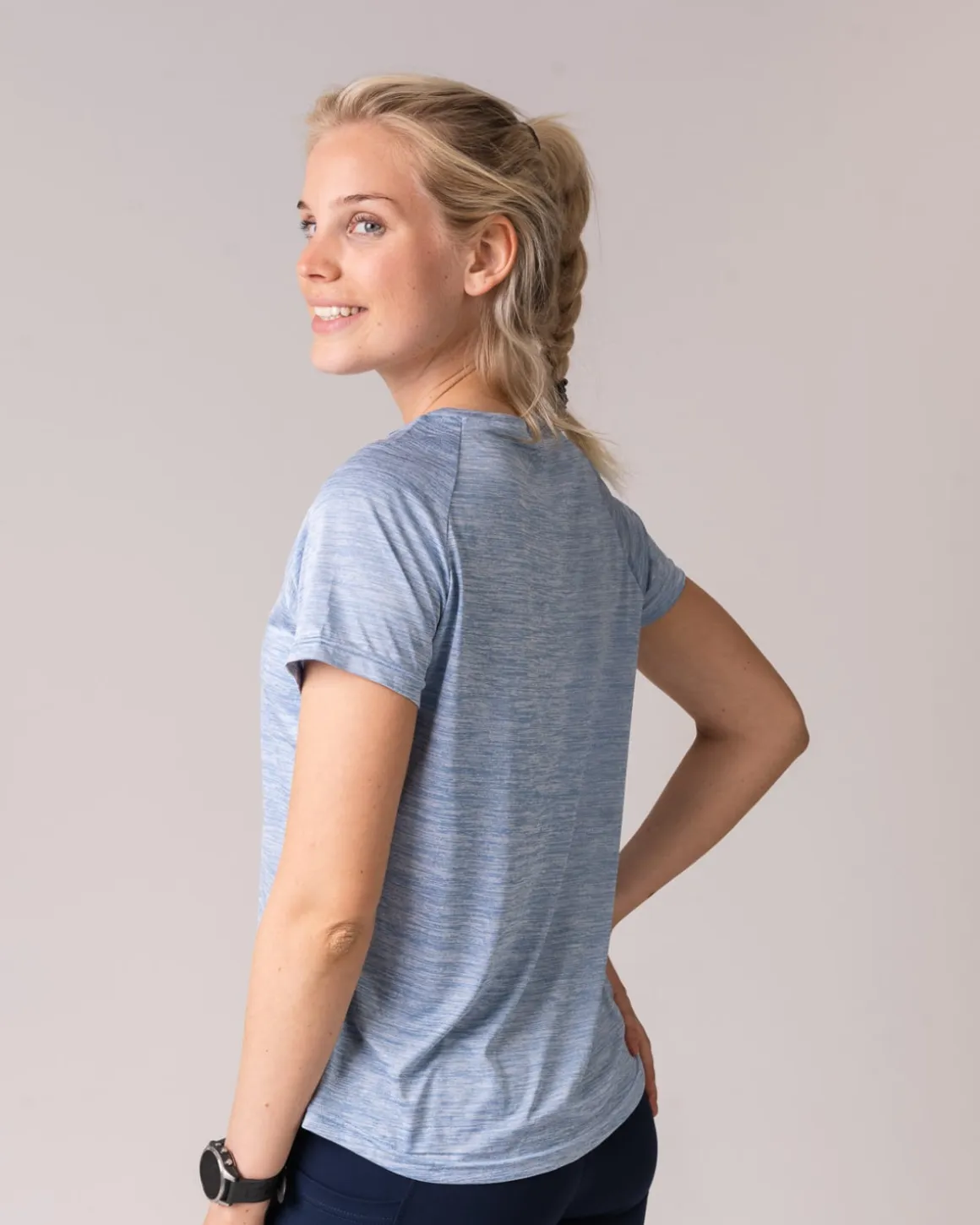 Essential Marl T-shirt Blue Airy Marl