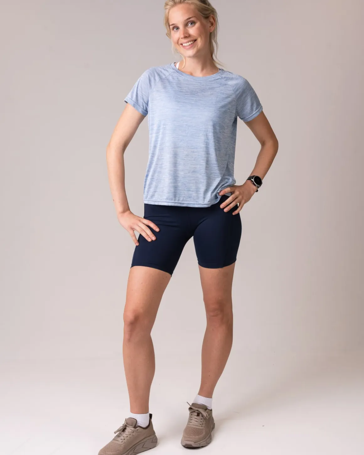 Essential Marl T-shirt Blue Airy Marl