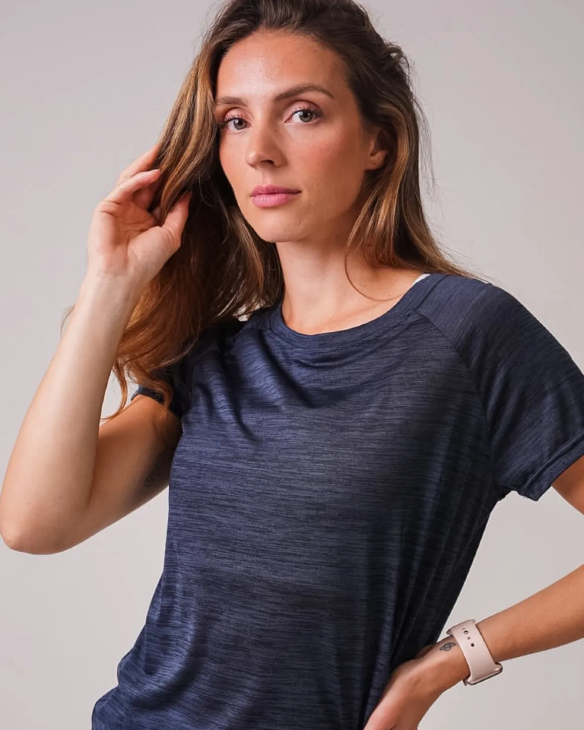 Essential Marl T-shirt Blue Navy Marl