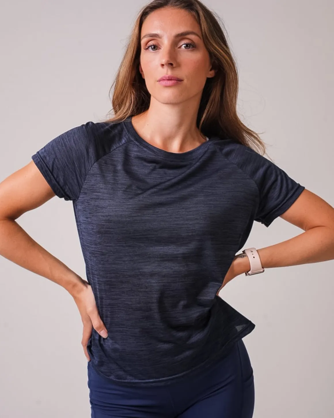Essential Marl T-shirt Blue Navy Marl
