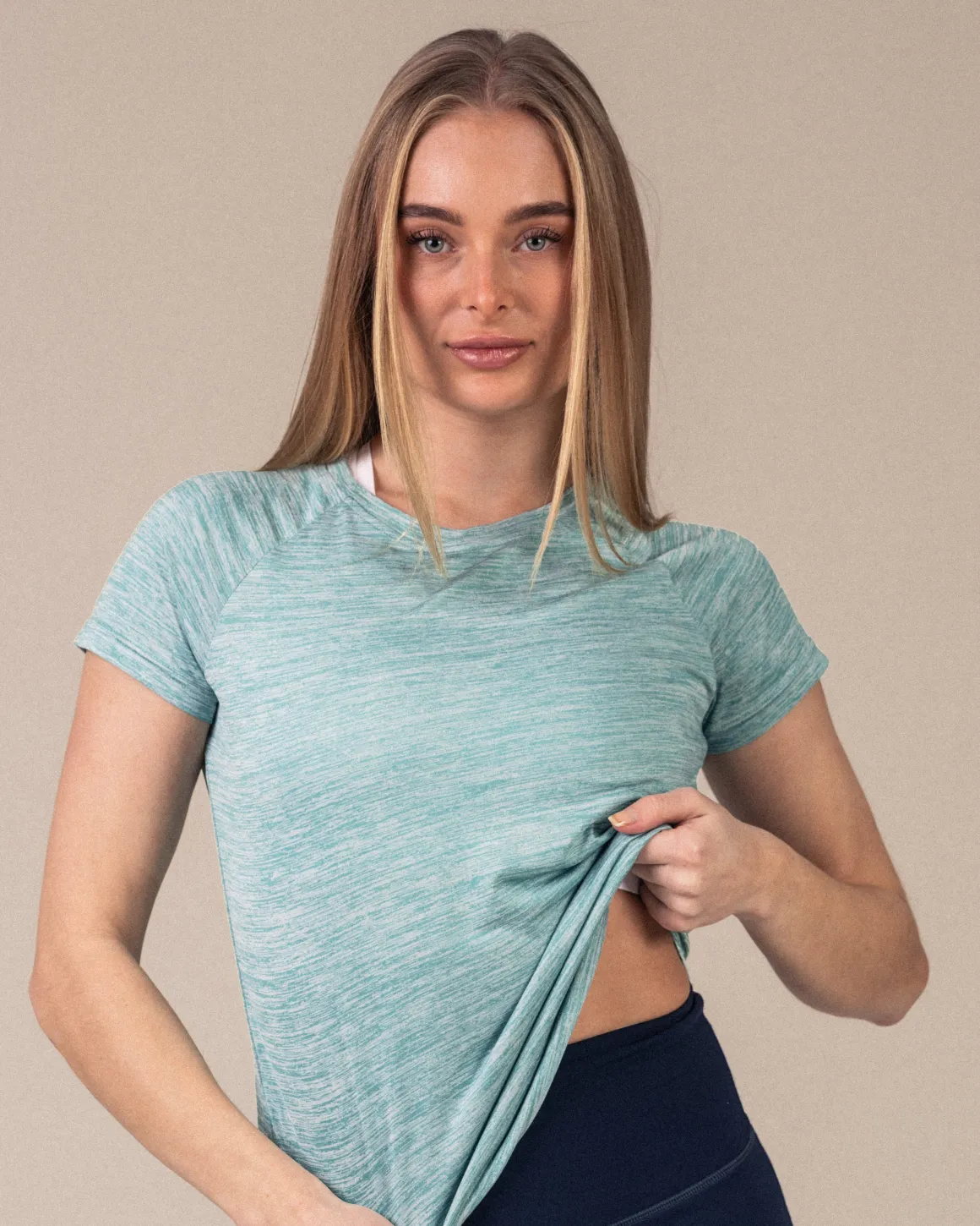 Essential Marl T-shirt Blue Turquoise