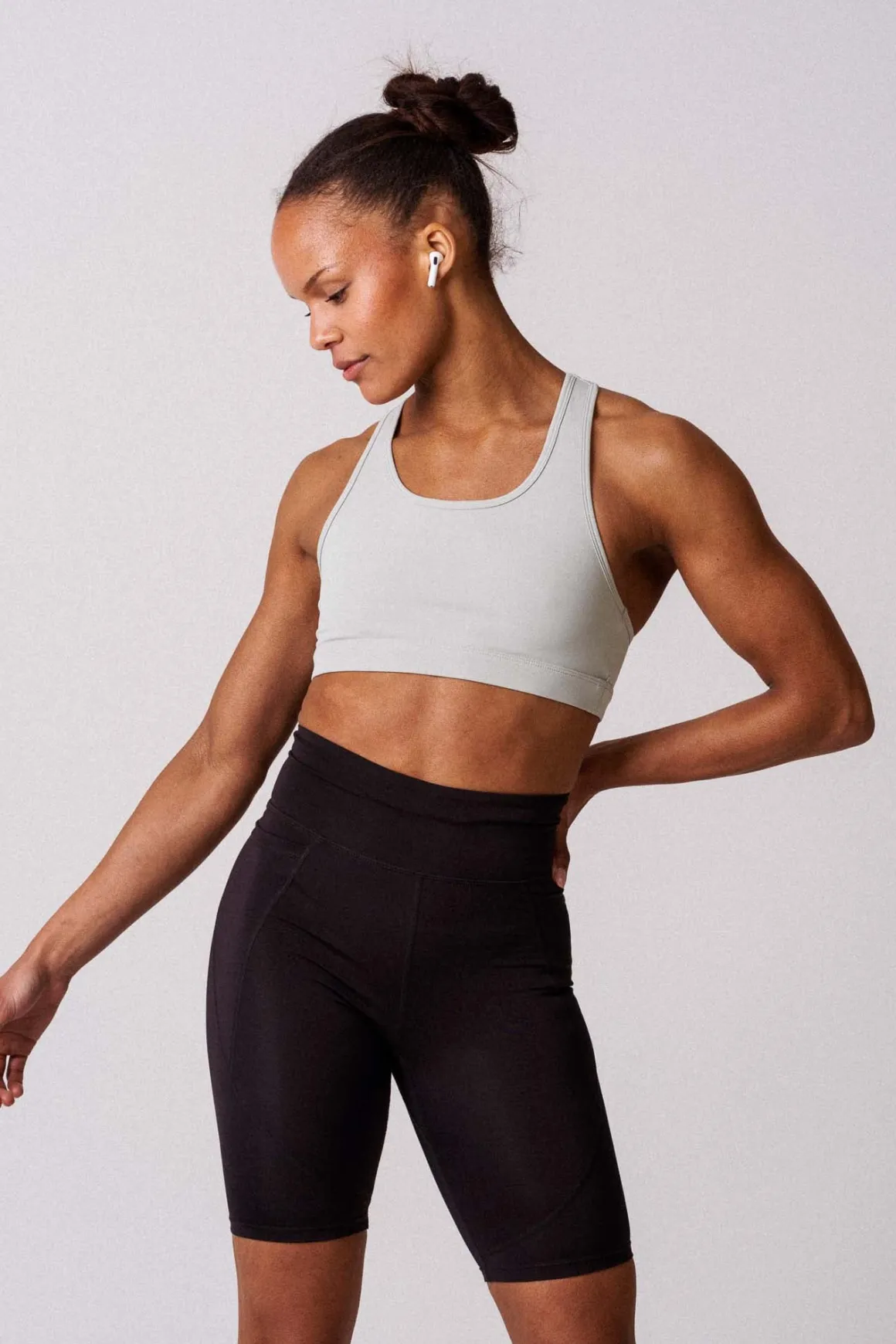 Essential Medium Support Bra Grey Block