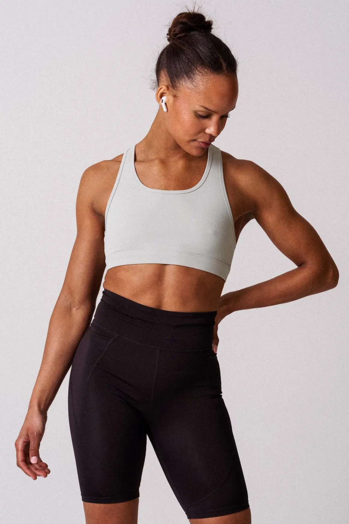 Essential Medium Support Bra Grey Block