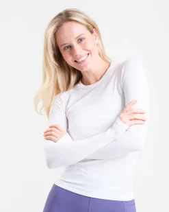 Essential Seamless Long Sleeve White Brilliant