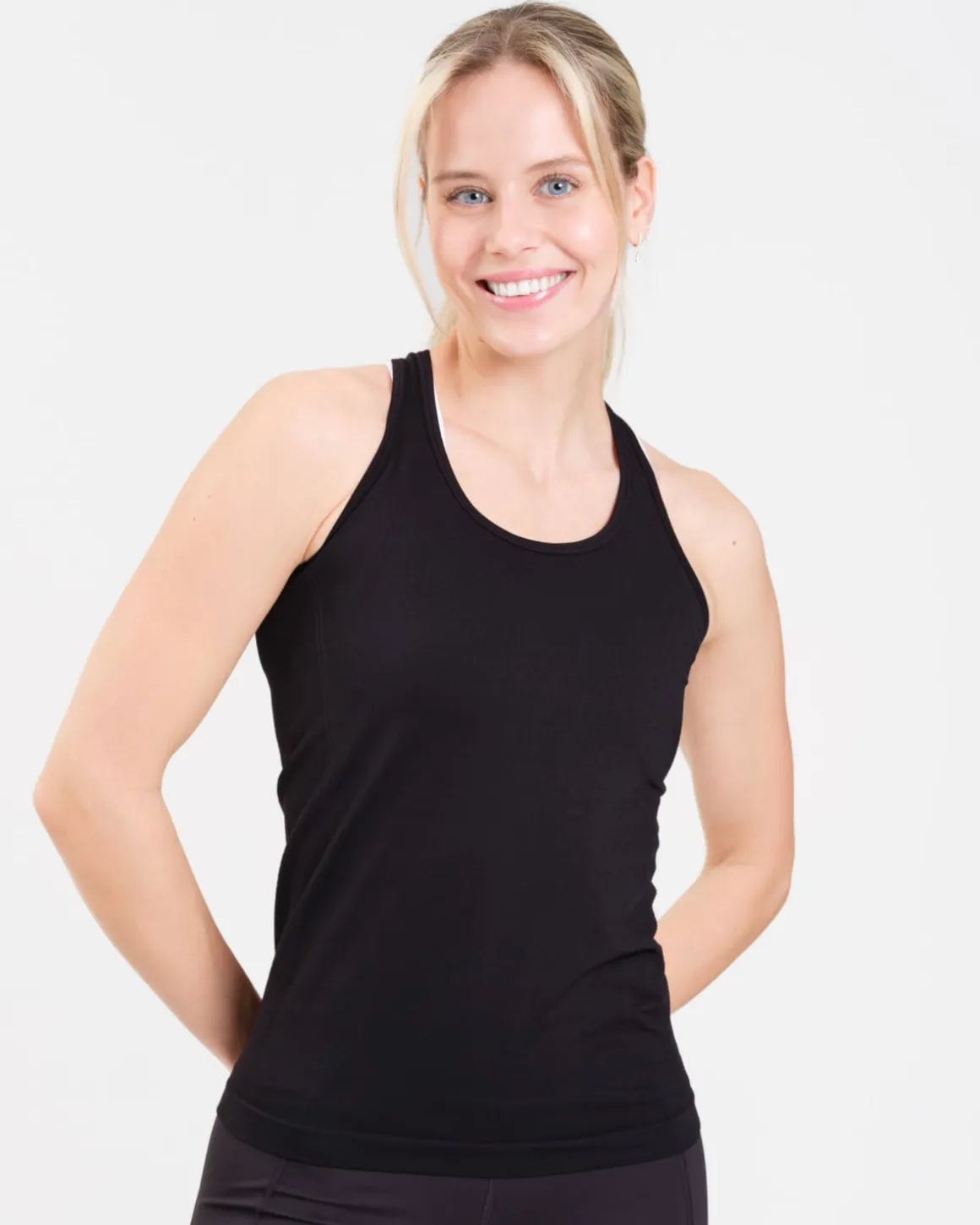 Essential Seamless Tank Top Black Beauty