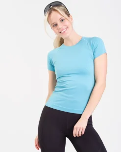 Essential Seamless T-shirt Blue Milky