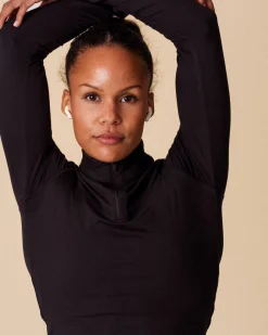 Essential 1/4 Zip Jacket Black
