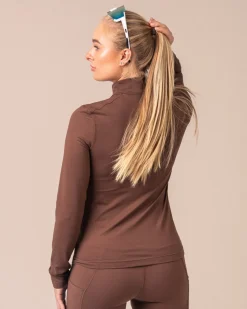 Essential 1/4 Zip Jacket Brown Pine