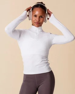 Essential 1/4 Zip Jacket White