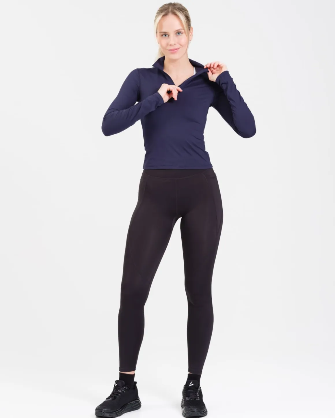 Essential 1/4 Zip Sweater Blue Navy