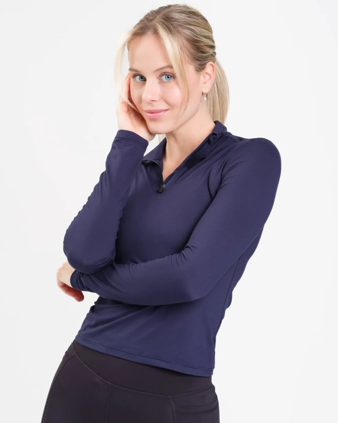 Essential 1/4 Zip Sweater Blue Navy