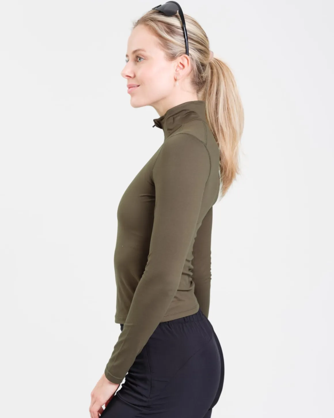 Essential 1/4 Zip Sweater Forest Green