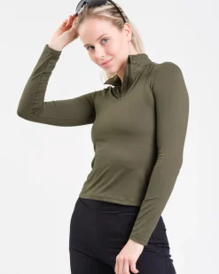 Essential 1/4 Zip Sweater Forest Green