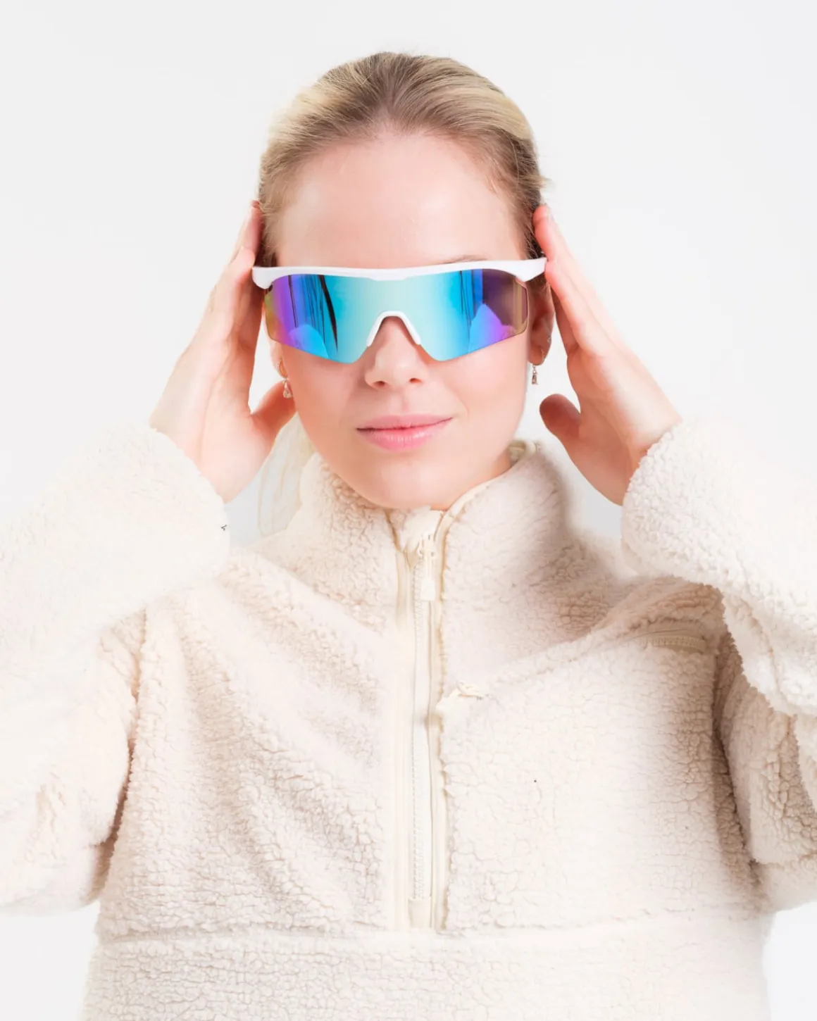 Fast Track Sports Glasses White/Blue – One Size