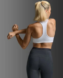 Form Racerback Medium Impact Bra White/White