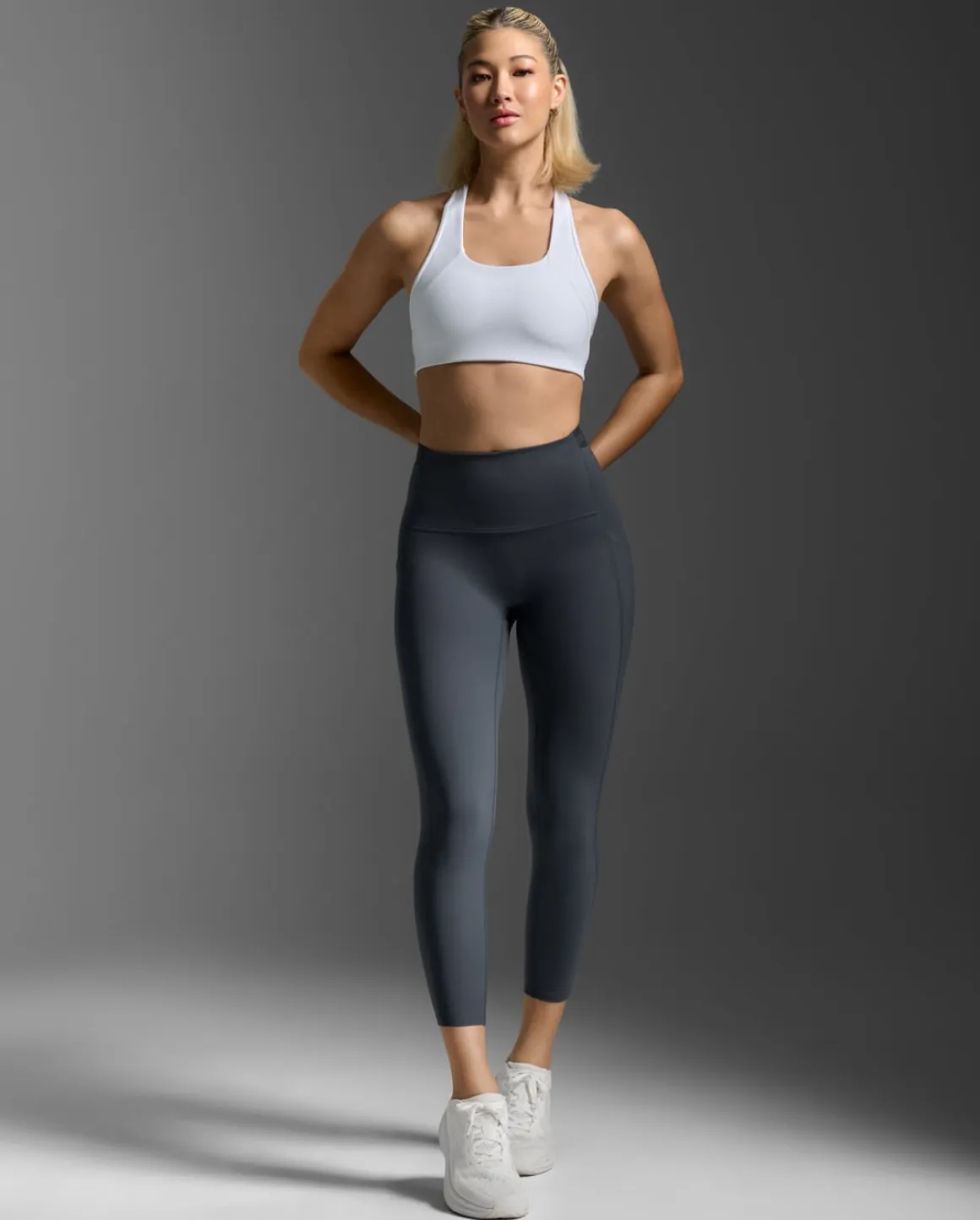 Form Racerback Medium Impact Bra White/White