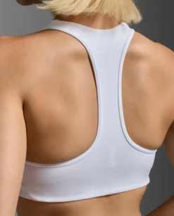 Form Racerback Medium Impact Bra White/White