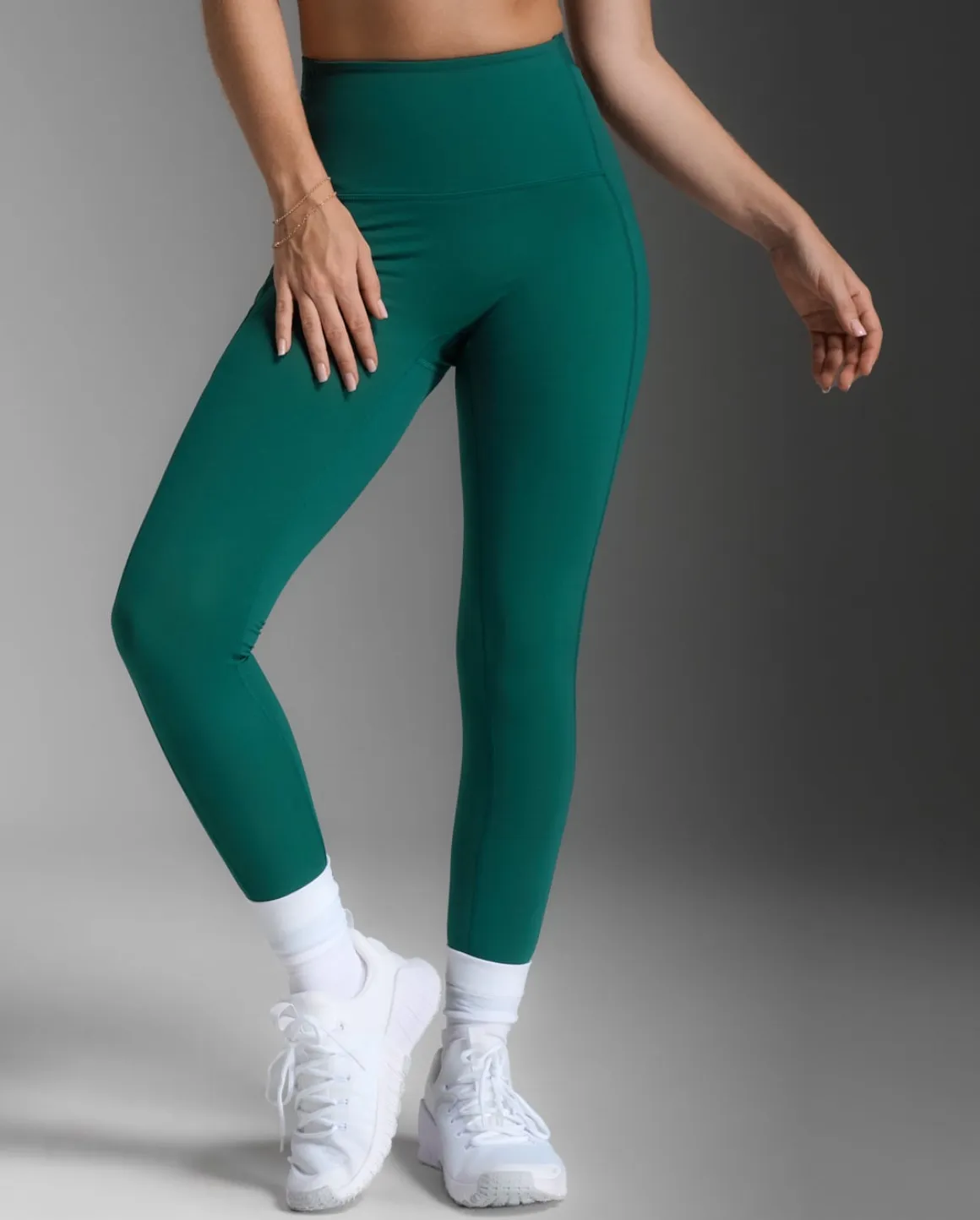 Form Stash Hi-Rise Comp Tights Dark Moss/Dark Moss